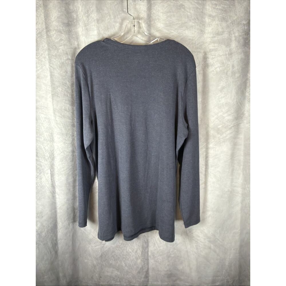 Eddie Bauer Fav Crew Neck Tee Blue Long Sleeve Size 2X NWT - Picture 6 of 6
